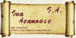 Iva Acamović vizit kartica
